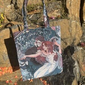 Fine art tapestry tote bag mask ~ in hand sale