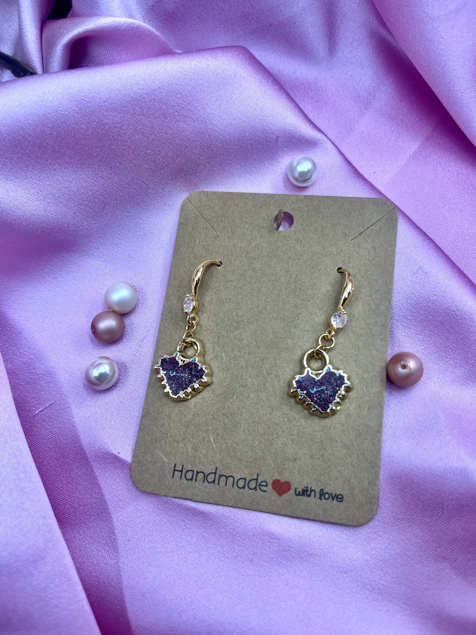 Heart match earrings