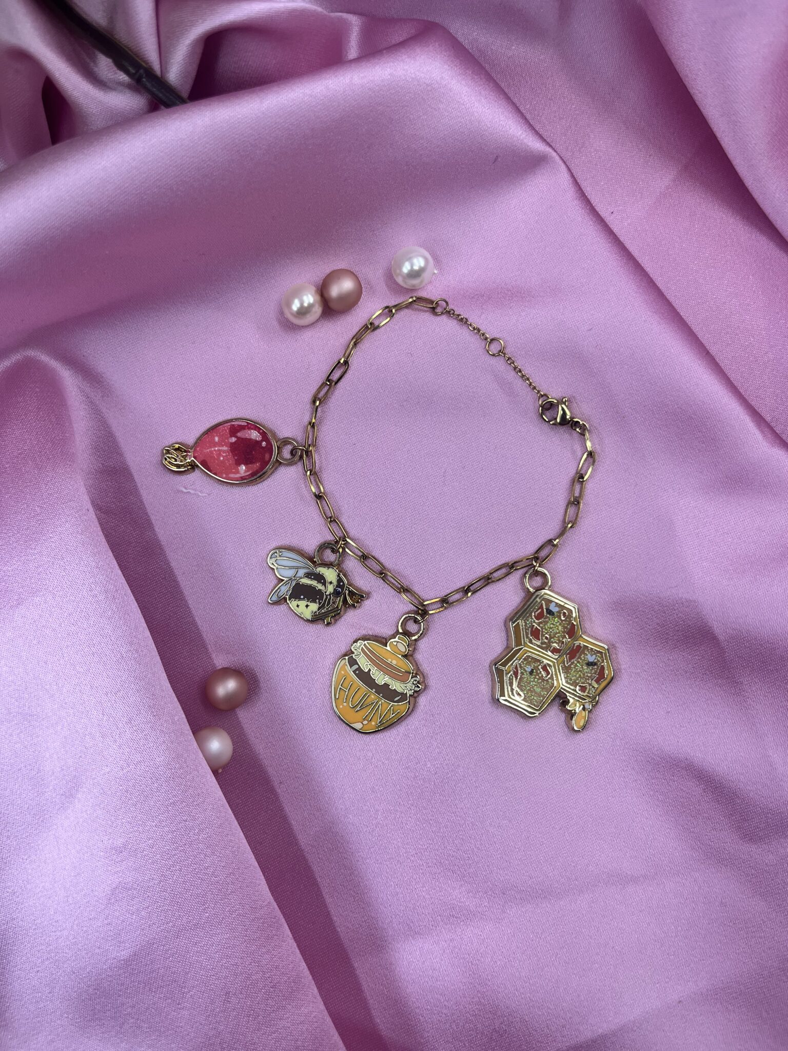 Honey summer  collection bracelet 4 charm set